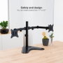 Tooq Soporte de Mesa para 2 Monitores DB1702TN-B Negro